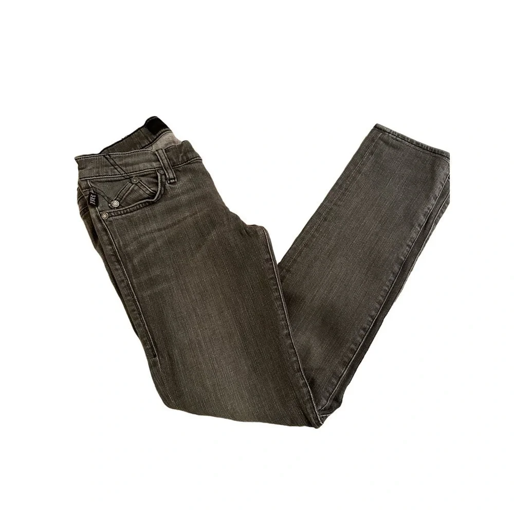 Rock & Republic Berlin Women's Low Rise Slim Fit Cotton Denim Jeans Size 26 Gray